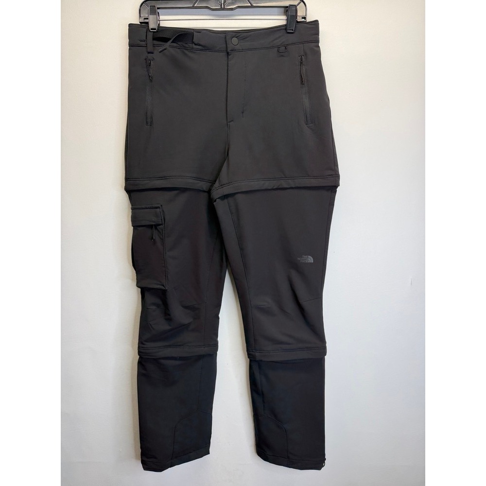 The North Face Convertible Pants Women 4 Black Paramount FlashDry Hiking Cargo